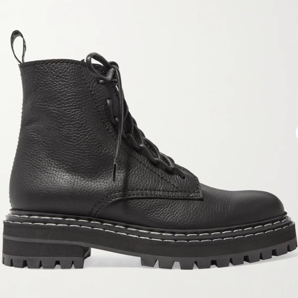 PROENZA SCHOULER Textured-leather ankle boots